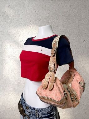 Y2K Tommy Hilfiger Colorblock Crop Top